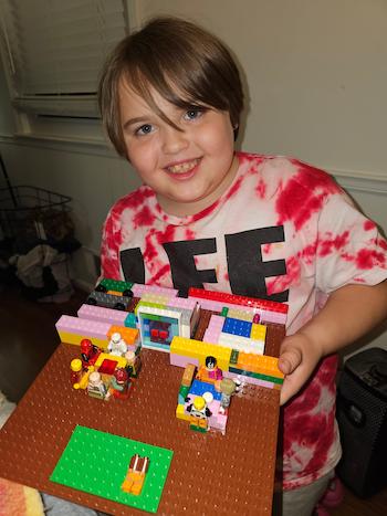 Jack today with Lego set he built