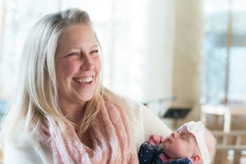 Mom and baby who were cared for at the the Children's Mercy Fetal Health Center